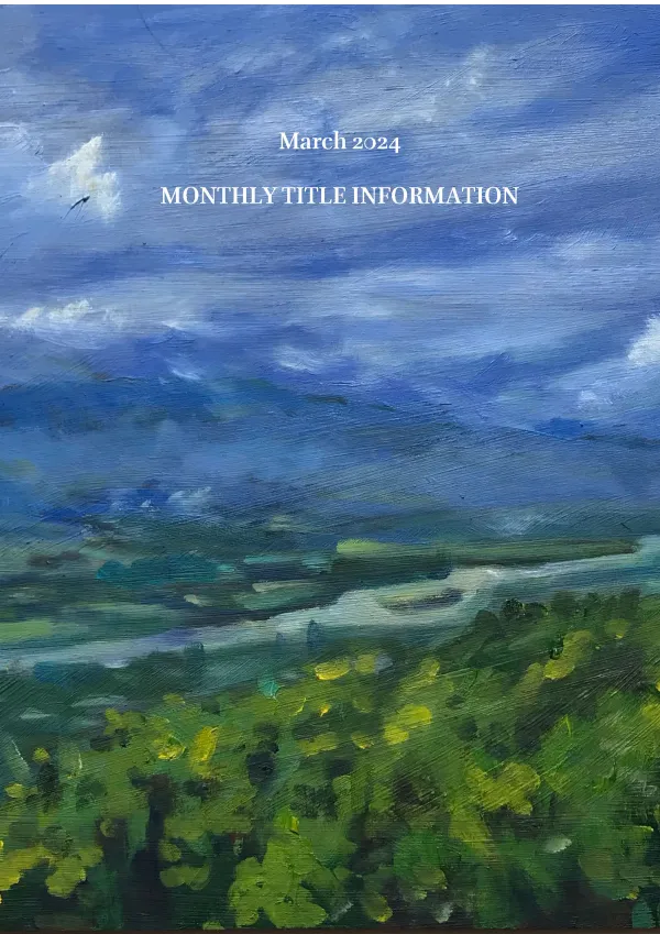 Monthly Title Information - March 2024